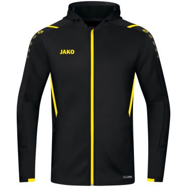 JAKO Veste d'entrainement Challenge avec Capuchon 6821 Noir Jaune